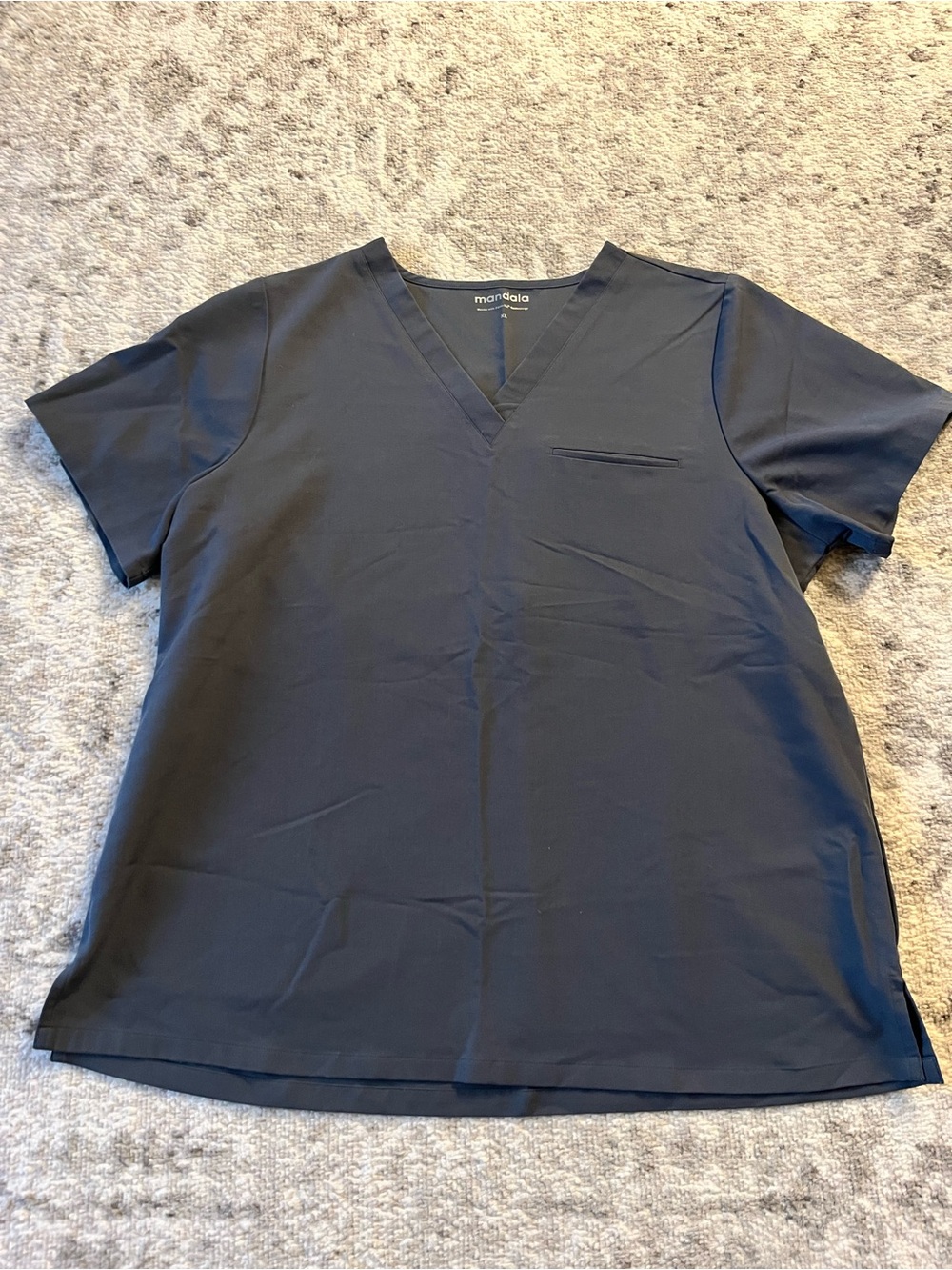 Mandala V-Neck Women’s Scrub Top, XL